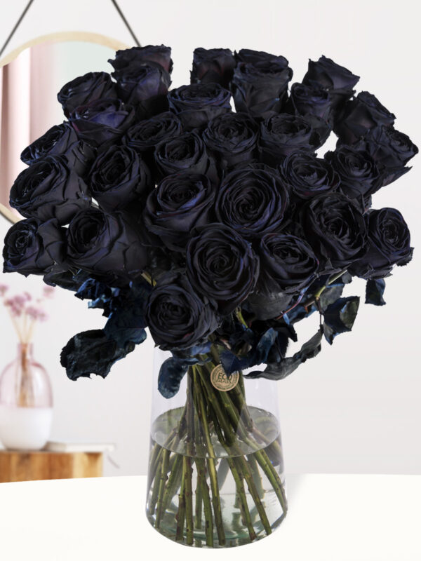 30 zwarte rozen - XL rozen