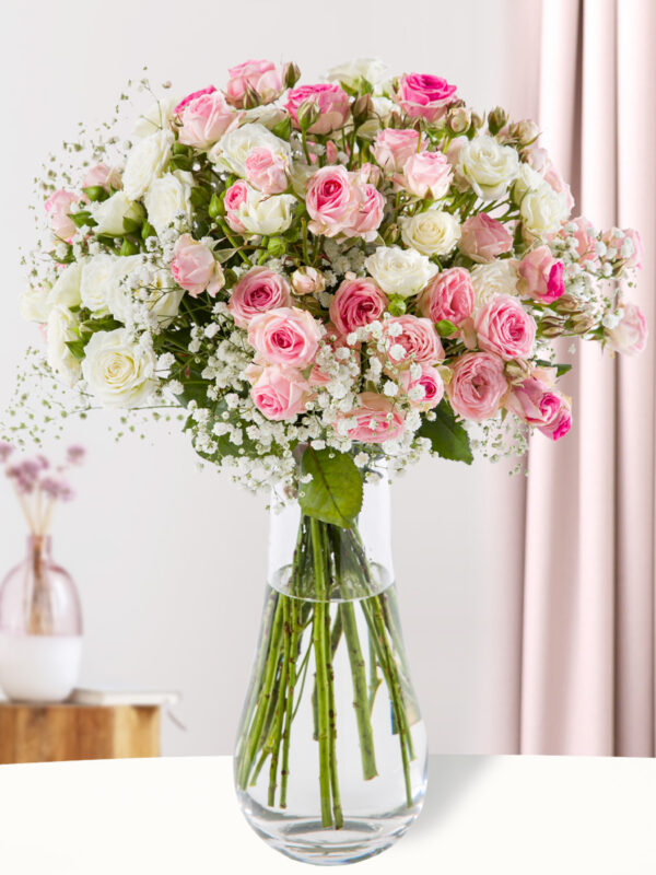 Pastelmix trosrozen met gipskruid